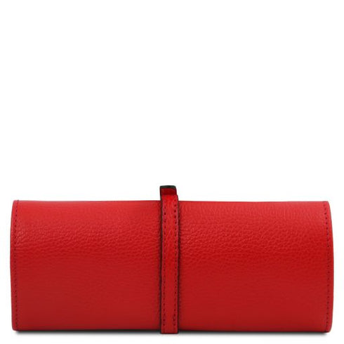 Soft leather jewellery case